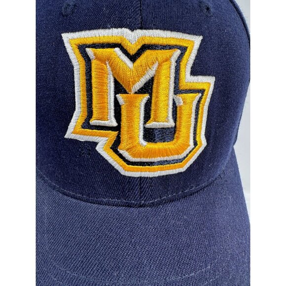 Marquette University Golden Eagles Navy Blue Ball Cap Top Of‎ The World One Fit - Picture 3 of 16